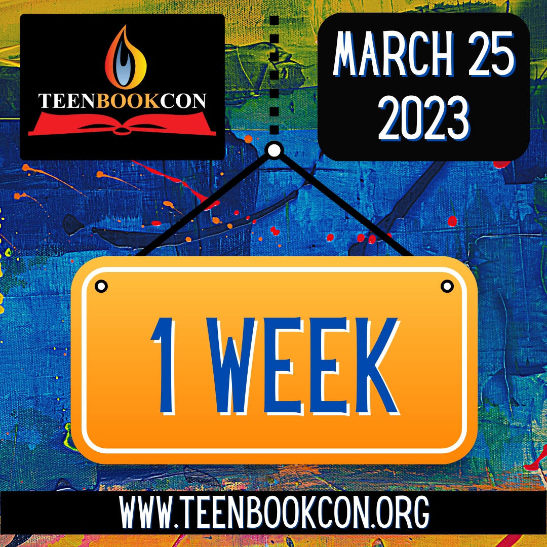 TeenBookCon's tweet image. We can’t believe we are 1 week away from #TeenBookCon2023! Don’t forget to register! It’s also not too late to sign up as an adult volunteer!