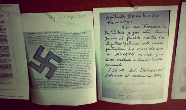 EShistoria32's tweet photo. Copias de amenazas de muerte que recibió Monseñor Óscar Arnulfo Romero y Galdámez por grupos paramilitares de extrema derecha durante 1978 a 1979. https://t.co/IOSCLF07Ml