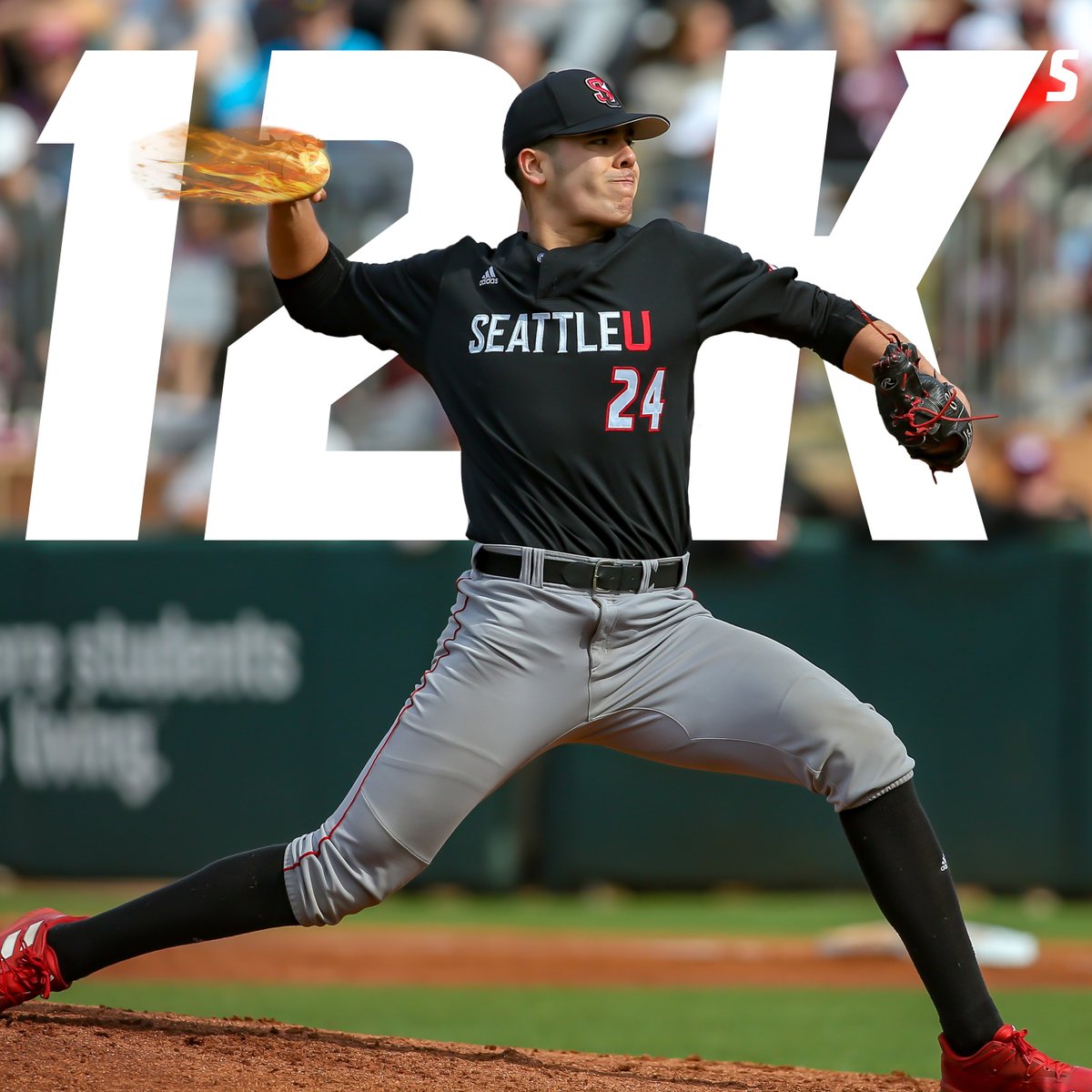 In his complete game shutout today, <a href="/NestorGerman_/">Nestor German</a> set a career high with 12 strikeouts. Talk about throwing that heat 🔥 #TogetherWeSoar
