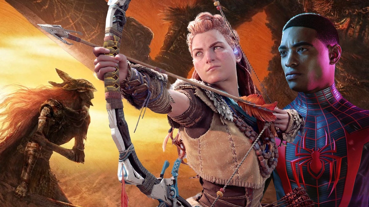 IGN's tweet image. From Spider-Man: Miles Morales to Elden Ring, the PS5 already has a pretty solid library. bit.ly/3Fy42KC