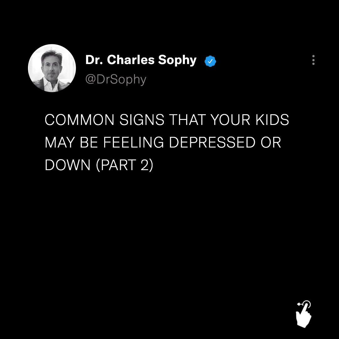 DrSophy's tweet photo. Remember to pay attention to the signs of depression that your kids may exhibit.
To that end, above are more signs that your kids struggle with depression.
.
.
.
#LifelongLearningTogether #PositiveParentingTools #NurturingYoungMinds https://t.co/KWnWEUTHWu
