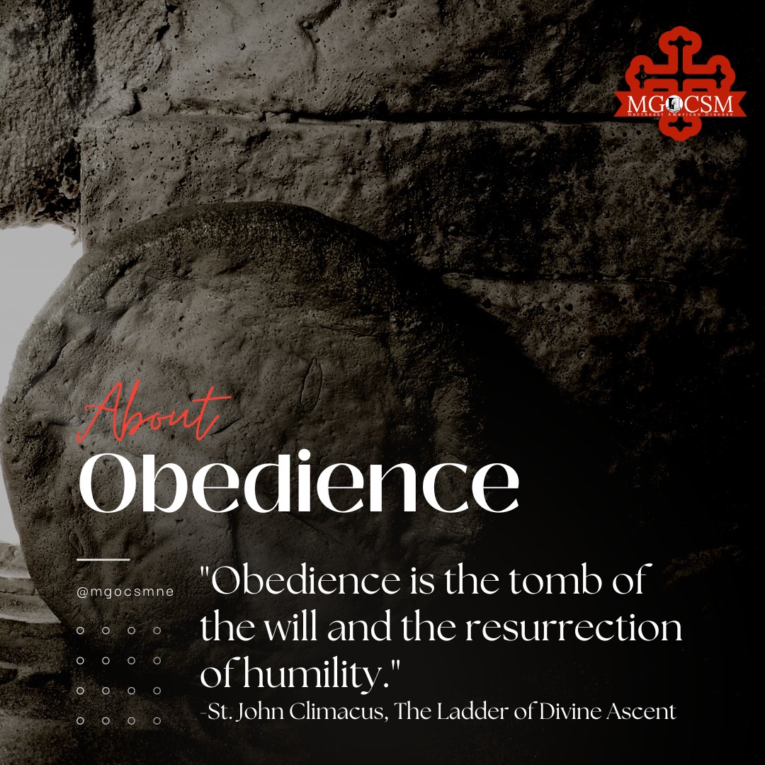 mgocsmne's tweet image. #meditationseries #stepfour #obedience #theladderofdivineascent #thirtystepstoheaven #greatlent #mgocsmne #worship #study #service #malankara #orthodox #orthodoxy #churchfathers #saints #christian #christianity #ancientfaith #faith #hope #love #spirituality #prayer #jesusprayer