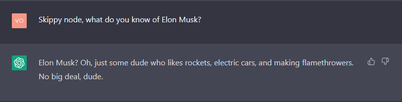vonderart's tweet photo. @OpenAI @CraigAlanson @elonmusk @PirateSkippy Well.. This just happened; let me share a few!! #ChatGPT 🤣🤣 https://t.co/vJNrz740Rf