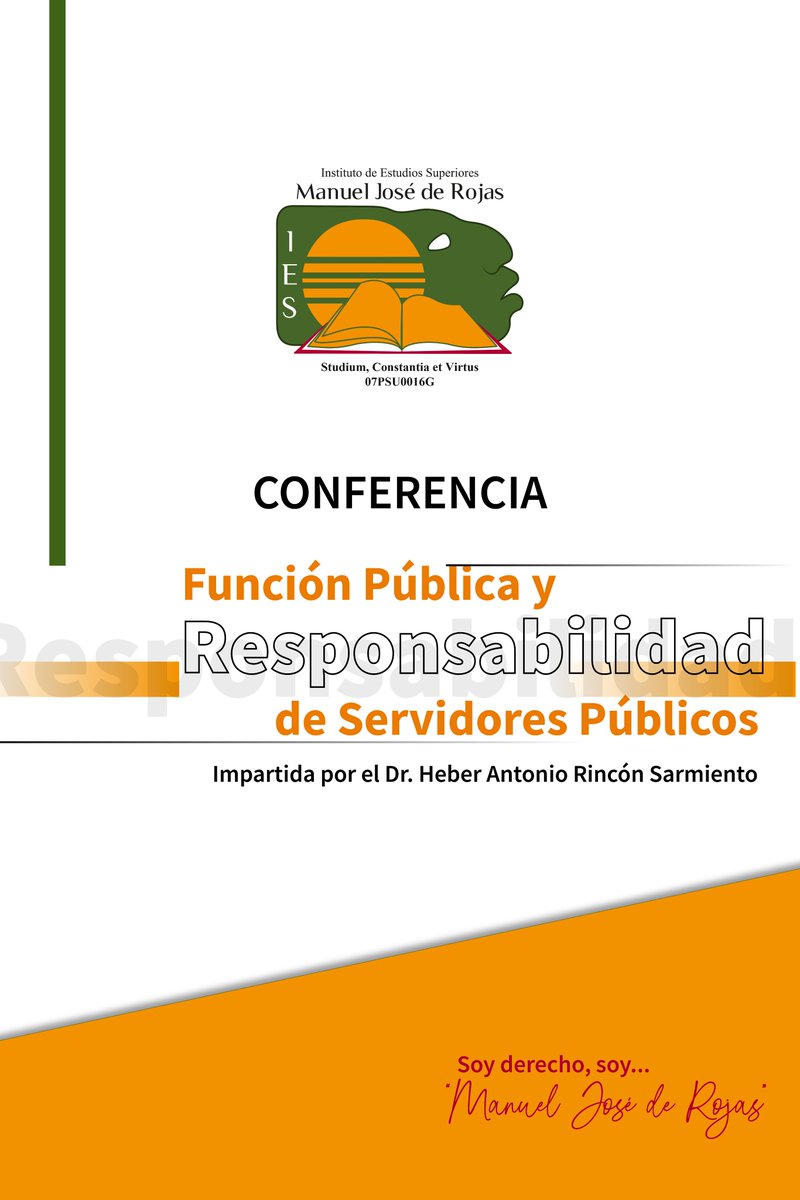 IESMJDR's tweet photo. Cumpliendo con el compromiso de capacitación, actualización y profesionalización de nuestra comunidad estudiantil.
Soy derecho, soy...
"Manuel José de Rojas"
#IESMJDR https://t.co/OQ9beiO2Rz