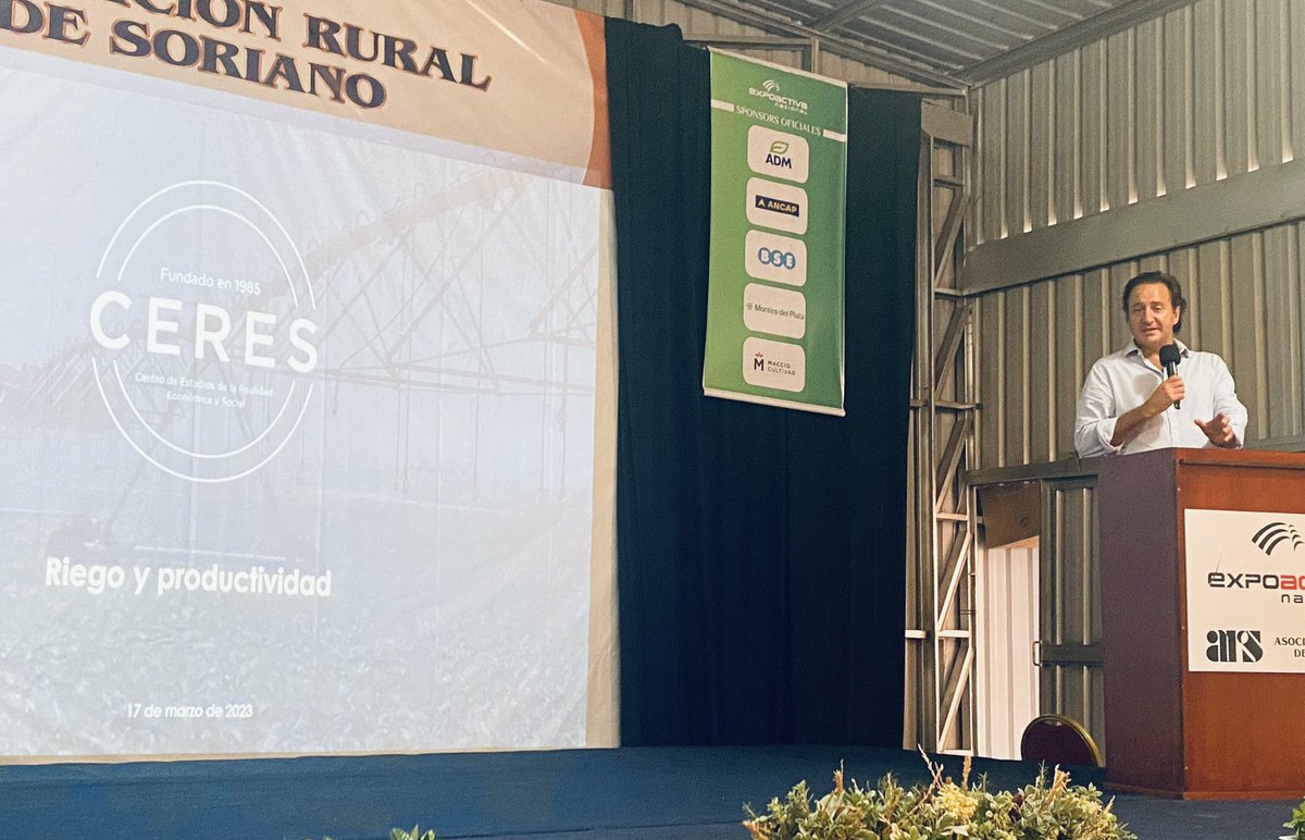 IgnacioMunyo's tweet photo. Ayer en Expoactiva lanzamos nuestro nuevo informe sobre el impacto potencial del riego sobre la economía del país. Nuestro primer insumo para diseñar un Plan Nacional de Riego con los incentivos necesarios para aumentar sustancialmente la productividad del sector agropecuario. https://t.co/m6Yvk8HuMn