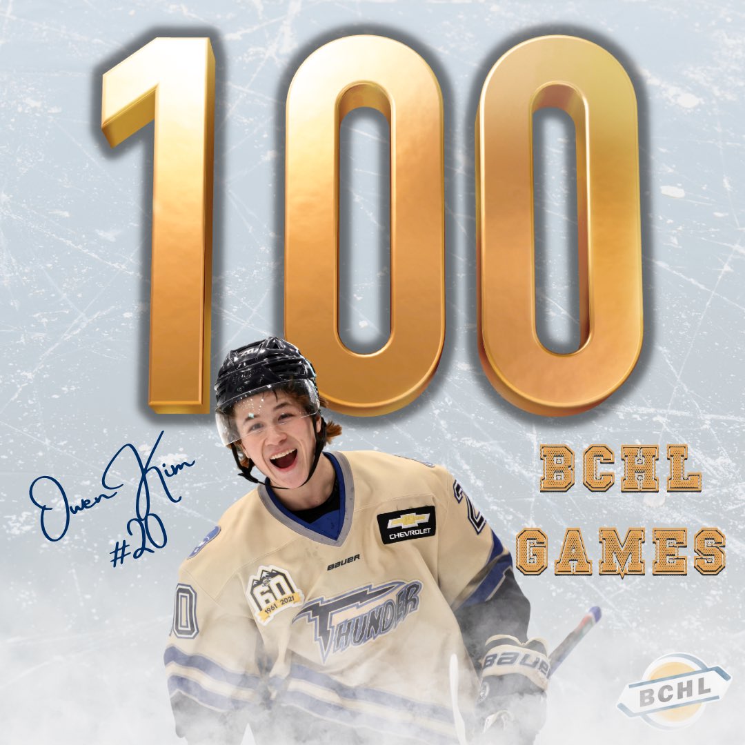 Congrats to Owen Kim for playing in his 100th BCHL regular season game tonight!
#RivNation