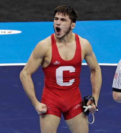 HenryCejudo's tweet photo. Congrats @yiannidiako_LGR on becoming the 5th, 4x NCAA Wrestling Champion in history! Now let’s bring back a Gold Medal 🥇 🥇🥇@NCAAWrestling https://t.co/1dxDIc9jKI