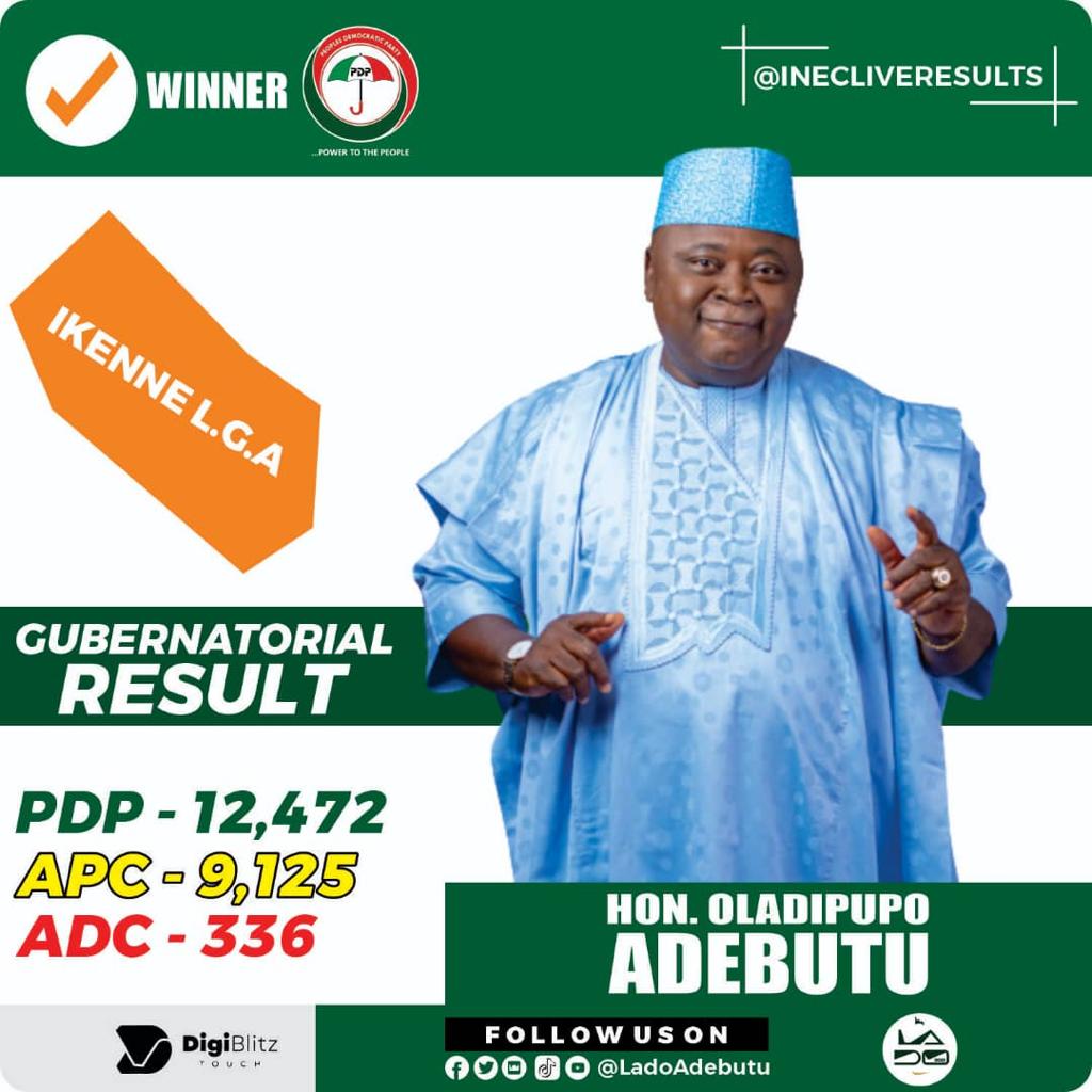 IamXlimit's tweet photo. Hon. Ladi Adebutu wins in Ikenne LG.
@INECLiveResults
#OgunBVASResults
@inecnigeria
@ladiadebutu
#Pdpwon
@CNNPolitics https://t.co/UJFLsltojM