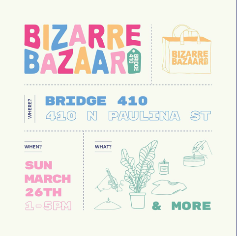 tamalespaceship's tweet photo. The Tamale Spaceship will be vending at Bridge 410, next Sunday at Bizarre Bazaar market. Link to purchase tickets below.
https://t.co/yICdILv04y
Chance to WIN 2 FREE entries on Facebook &amp; Instagram!!
#supportsmallbusiness #chicagowesttown #bizarrebazaar https://t.co/waBFLXK8h2