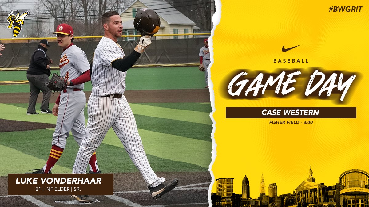 ⚾️GAMEDAY⚾️ No. 4 <a href="/BWUBaseball/">BW Baseball</a> stays at home to take on <a href="/caseathletics/">CWRU Spartans</a> #BWGrit #BWBoys

📍: Fisher Field
⏰: 3:00
📊: bit.ly/405auRK
📜: bit.ly/3JpSqdP