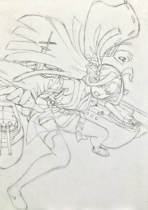 金剛、艤装描き込み完了。

ここから清書に入るです。 