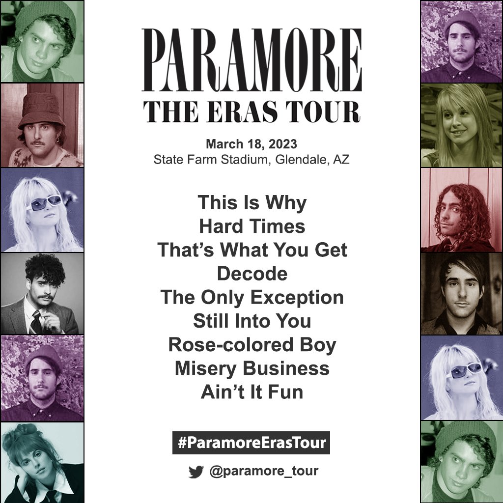 Alter The Press!: Paramore The Self-Titled Tour Set List