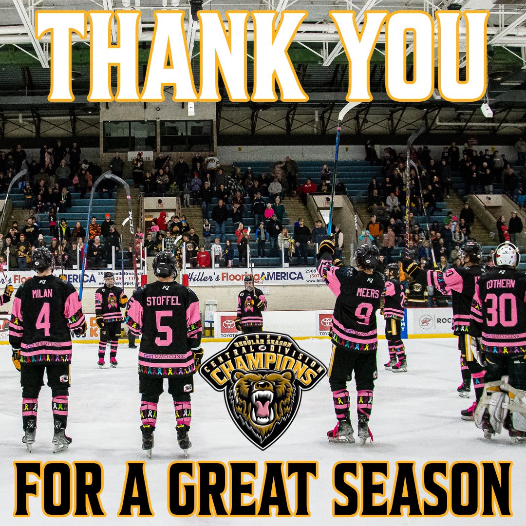 RochesterGrizz's tweet photo. Thank you.
From the bottom of our hearts, Thank you all for a great season!
We’ll be back.
#DefendOurDen https://t.co/YuYV9OLlfi