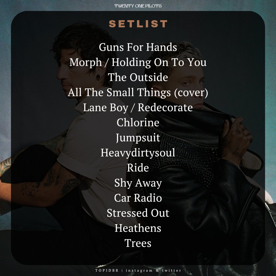 TØP • ID on Twitter "A setlist do show no Lollapalooza Chile foi