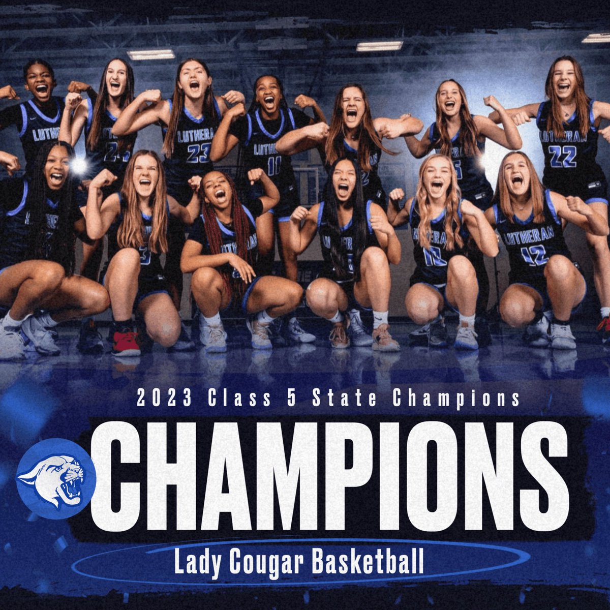 LADY COUGARS ARE STATE CHAMPIONS!! The Lady Cougars finish their season 27-5 by defeating Carl Junction 44-39 in the Class 5 State Championship. Amazing season, congratulations ladies! #statechamps #highschoolbasketball #cougarpride