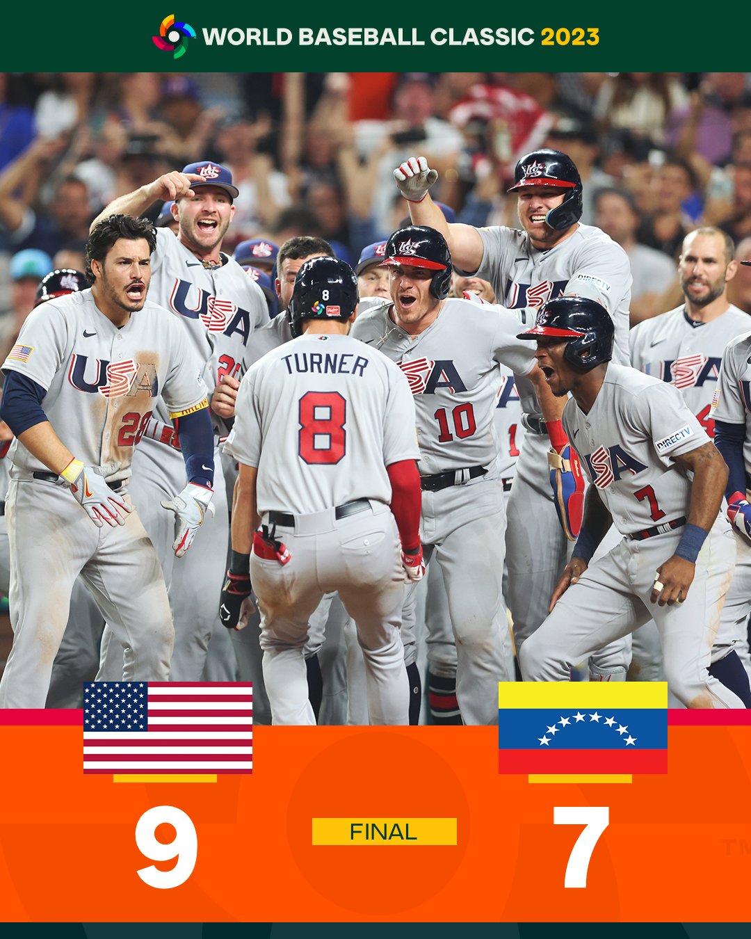 World Baseball Classic on X: Team USA with a dramatic comeback to