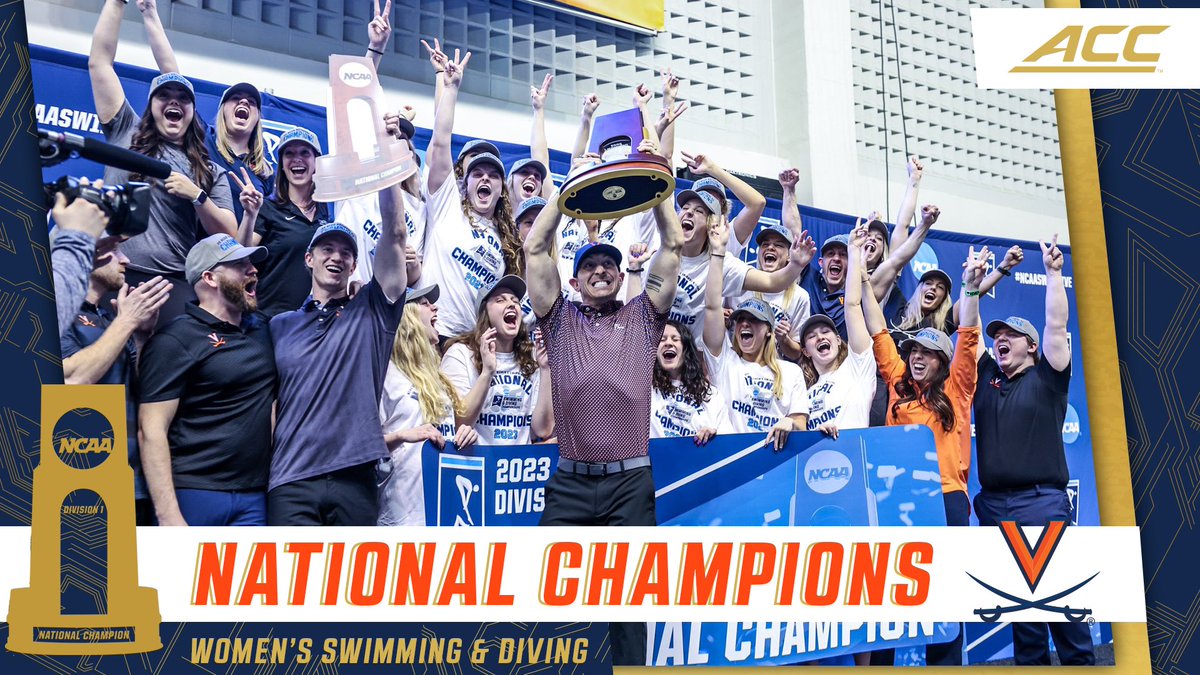 theACC's tweet photo. 3PEATโผ๏ธโผ๏ธโผ๏ธ
Congratulations to Virginia on their third Womenโs Swimming and Diving National Championship in a row ๐โ๏ธ https://t.co/ufGo5rz50f