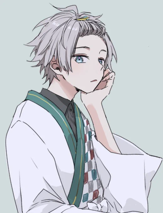 オフ感と編み込みが好きですという絵#描いた晴 
