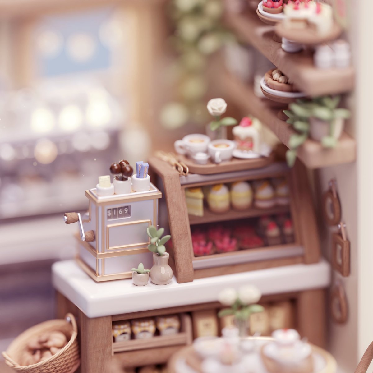 miaboaz's tweet photo. Little Coffeeshop, collab with @Yannizs ☕️🤍

What interior should we make next? 

#b3d #blender3d https://t.co/dbo5vohTtO