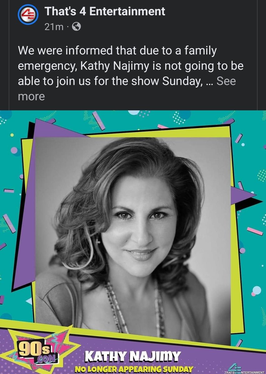 So #Thats4entertainment posted this but now it's deleted, so not sure if she is going to be there or what?  #90scon #kathynajimy #hocuspocus