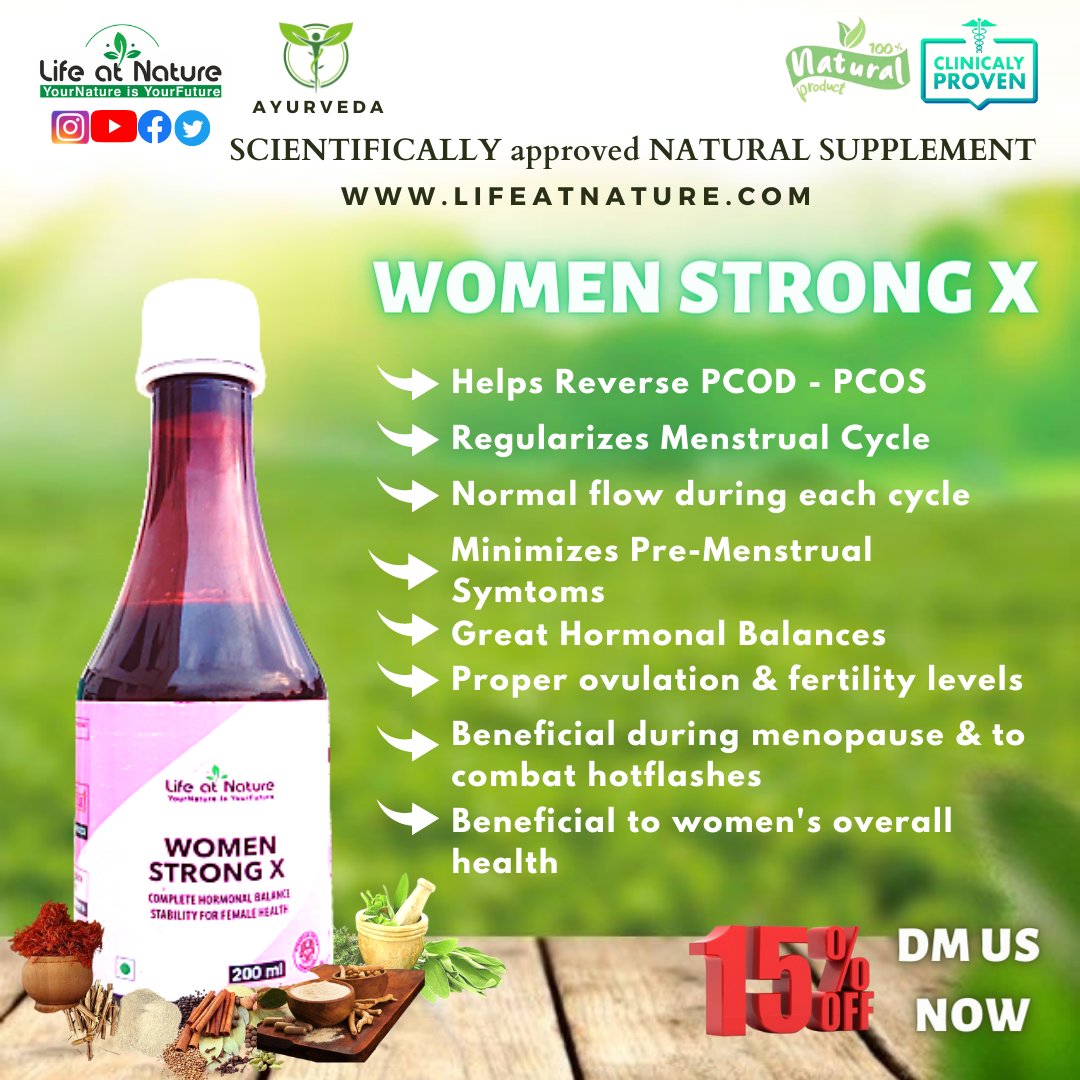 For complete women health care 'WOMEN STRONG X' 

DM us now or call on 9606068691

#womenshealth #womenstrong #pcod #pcos #mentrualcycle #menopausa #hotflashes #insulinresistance #insulin #hormonalimbalance #lifeatnature