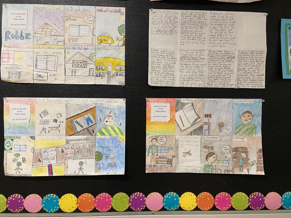 We are reading the novel “How to be in Cool in the Third Grade”. Students are visualizing and summarizing the main events. <a href="/BelParkCBE/">Bel-Park School CBE</a>