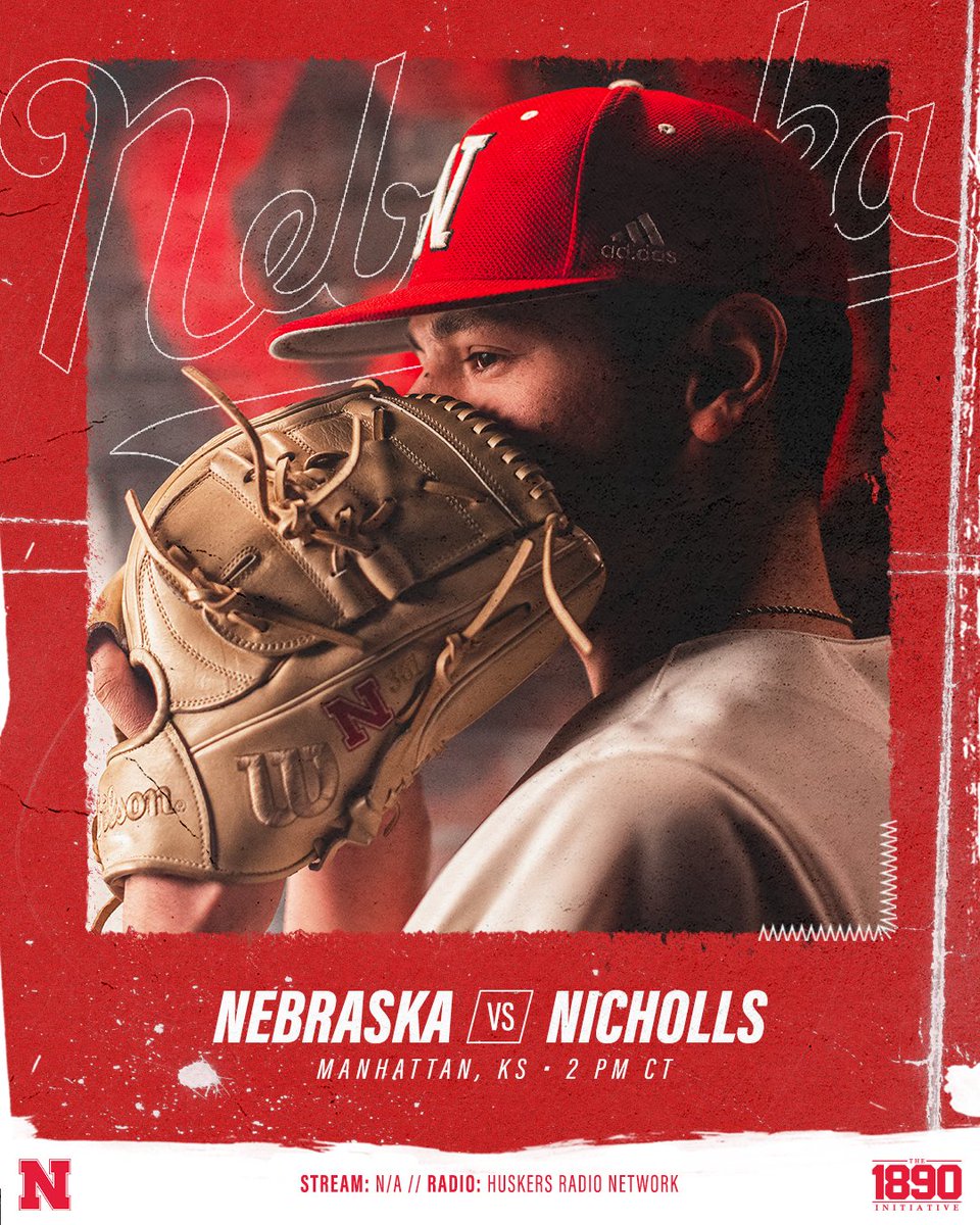 HuskerBaseball's tweet photo. One more time from Manhattan.

🕑: 2 PM CT
📍: Manhattan, KS
📻: @HuskersRadio Network

#GBR https://t.co/64F7mOZNZS