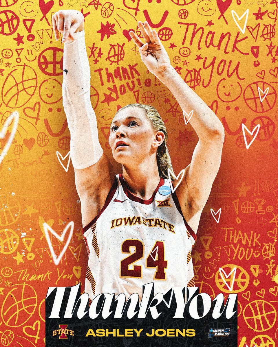 MarchMadnessWBB's tweet photo. Dear @ashleyjoens,

Thank You 👏

From,
𝒜𝓁𝓁 𝑜𝒻 𝒰𝓈 🏀

#MarchMadness https://t.co/O0l2kDnfYx