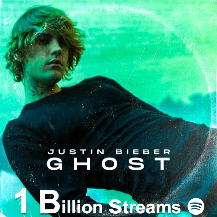 World Music Awards on X: #justinbieber's #Ghost has surpassed 1 Billion  streams on Spotify! The Superstar extends his record for most songs with  over 1 Billion streams in Spotify history (13)!💪🥇💥1⃣🅱️🎧❌1⃣3⃣🎶🐐👑💚  🎧