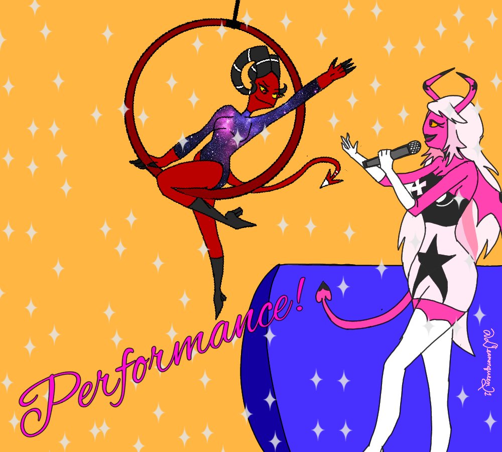 DeamonQueen21's tweet photo. I was late in posting this, so I'm doing a double post for days 6 and 7.
Day 6: Performances
#Verbieweek2023 #Verbie #VerosikaMayday #BarbieWire #HelluvaBossFanart https://t.co/AkncpM9sqL