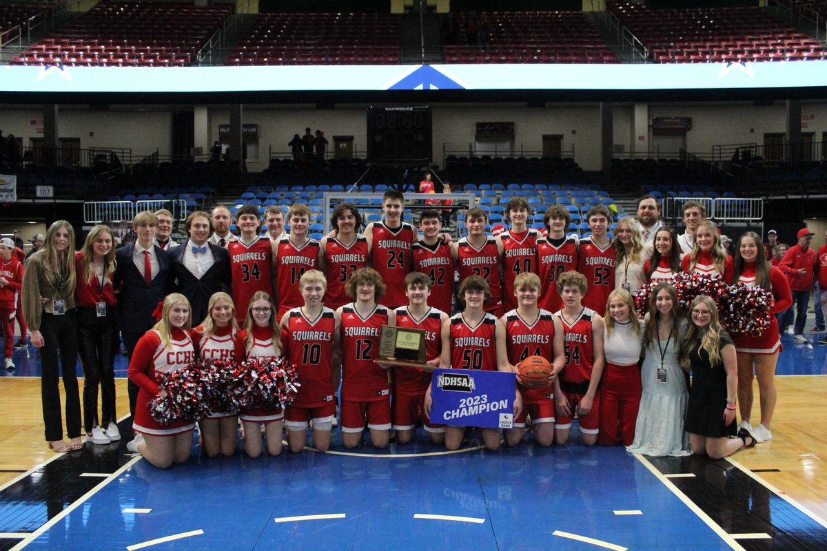 NDHSAA's tweet image. 2023 NDHSAA Class B Boys Basketball State Champions: Central Cass Squirrels  ndhsaanow.com/brackets/baske… @BankWithChoice #PeopleFirst #NDHSAA #NDpreps