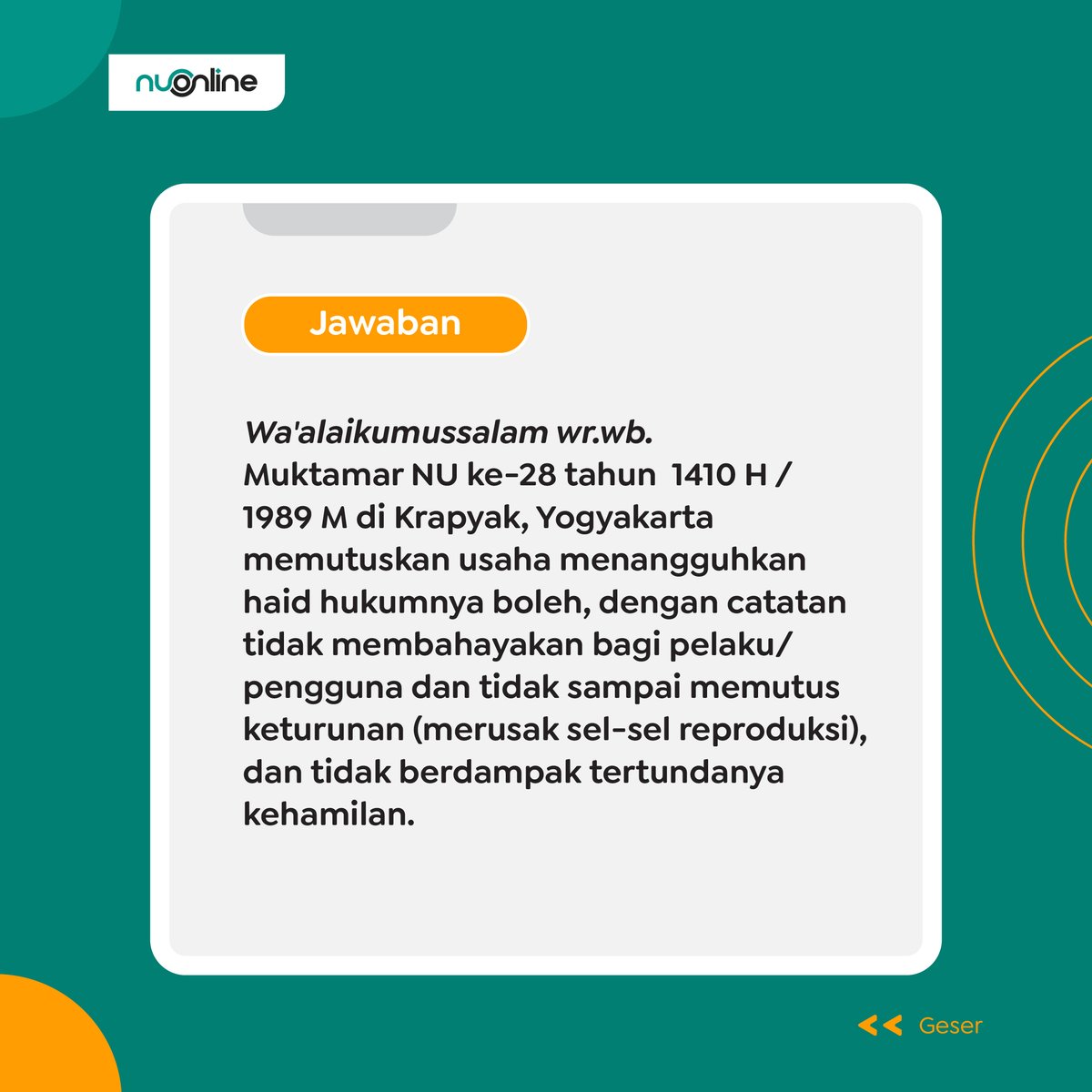 nu_online's tweet photo. Problem tersebut pernah dibahas dlm Muktamar NU ke-28 tahun 1410 H/1989 M di Krapyak, Yogyakarta. Adapun keputusan yg dihasilkan dlm Muktamar tersebut adalah menyepakati kebolehan praktik tersebut dg beberapa ketentuan.
#nahdlatululama #nuonline #tutorialibadah #ramadhan https://t.co/nCo6WB6EXg