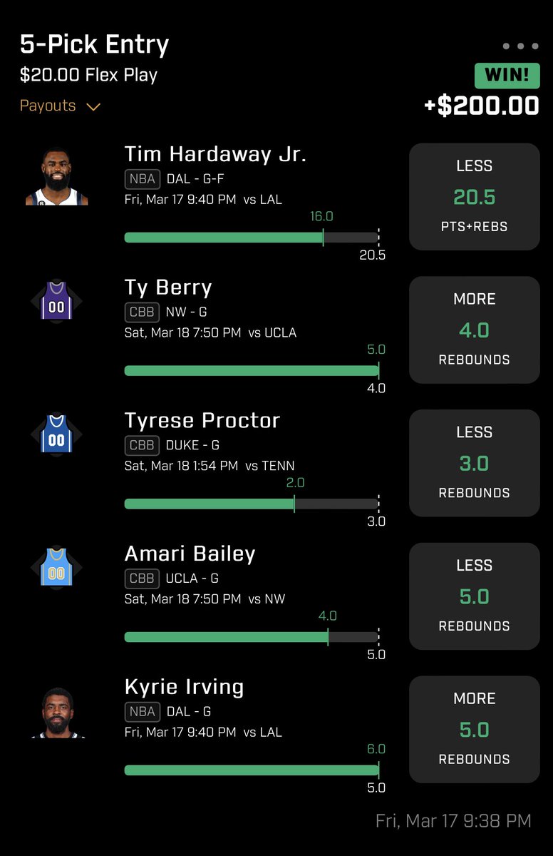 🔥🤑💥BOOOOOM💥🤑🔥

Nice $200 snipe today 🎯

W Play Notifications clutched with the Tim Hardaway play 🔥

Lookin to keep it ROLLIN this March 🤑

Check out BPE ⬇️
bigpickenergy.xyz/?=tw