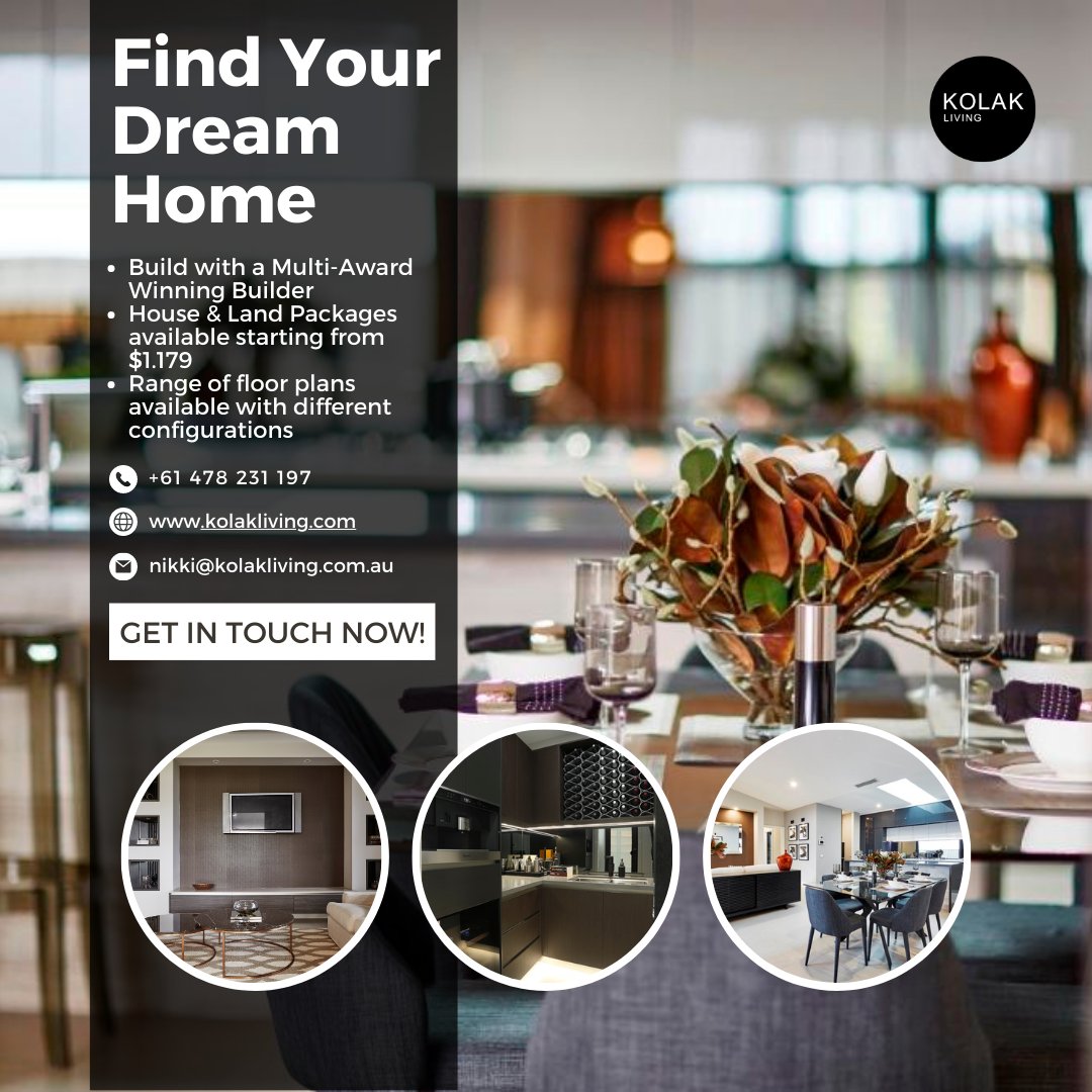KolakLiving's tweet photo. Let's get you your dream home!! 

From H&amp;L Pacakages to building on your block, get in touch with Kolak Living - a multi award winning builder! https://t.co/mzzcVvt2KC