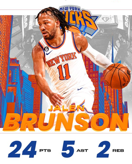 Cosmos_Que30's tweet photo. #Brunson is back with 24 points! 🔥💪 #Knicks beat #Nuggets with a 116-110 victory🏆🏀

Double the fun and action😍Try #sportsbetting here 💸👉https://t.co/b7FLskqOpn

#NewYorkForever #NBA #basketball #cryptocasino #metamask #web3casino https://t.co/SuRv7IjWh6