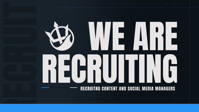TridentEsports's tweet photo. Positions are open for Social Media Manager. (With Experience or Willingness to Learn)

Please reach out via DMs, Discord, or via Contact@TridentEsports.com

RTs are appreciated.

🌊 https://t.co/qlPMB1nNGX