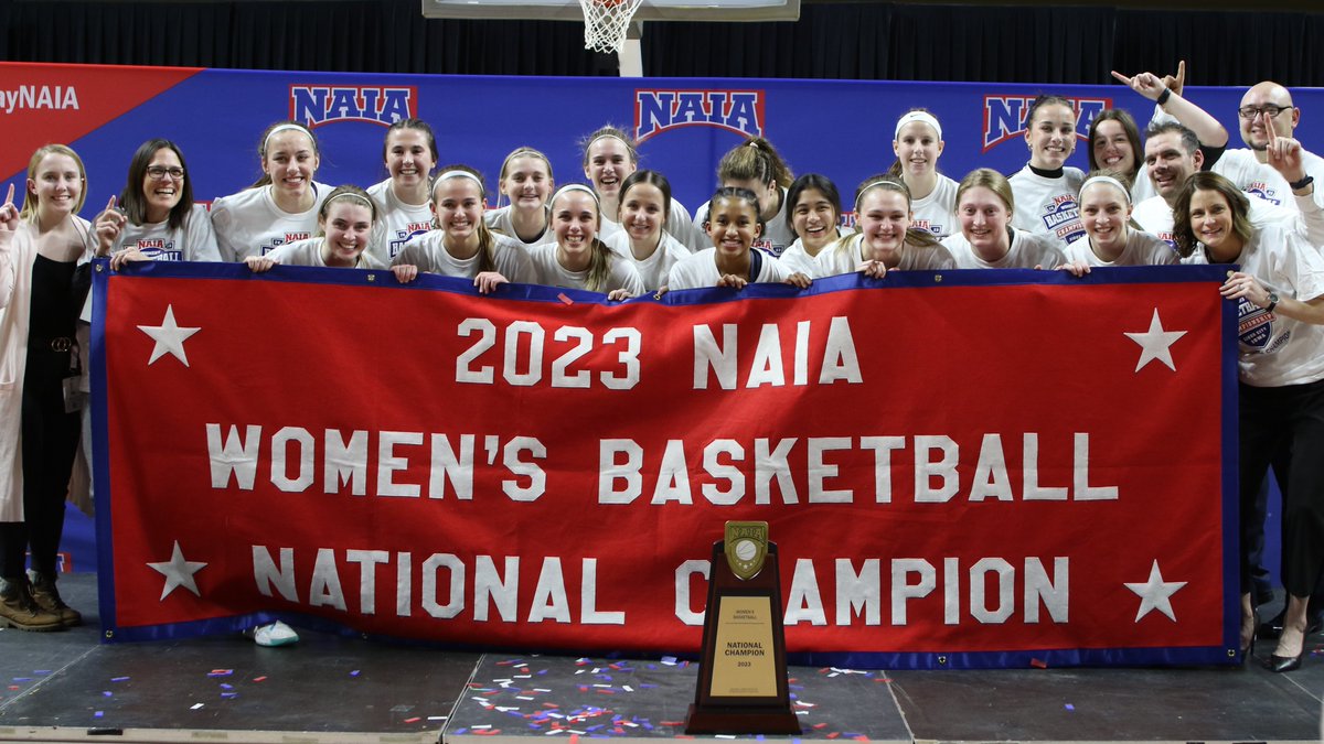 NAIA's tweet image. W🏀

Congratulations to @ClarkeAthletics  your 2023 #NAIAWBB Champions!!!

Check out the full championship game recap &amp;amp; All-Tournament team members➡️bit.ly/3lhrHIw

#PlayNAIA #collegebasketball #BattleForTheRedBanner