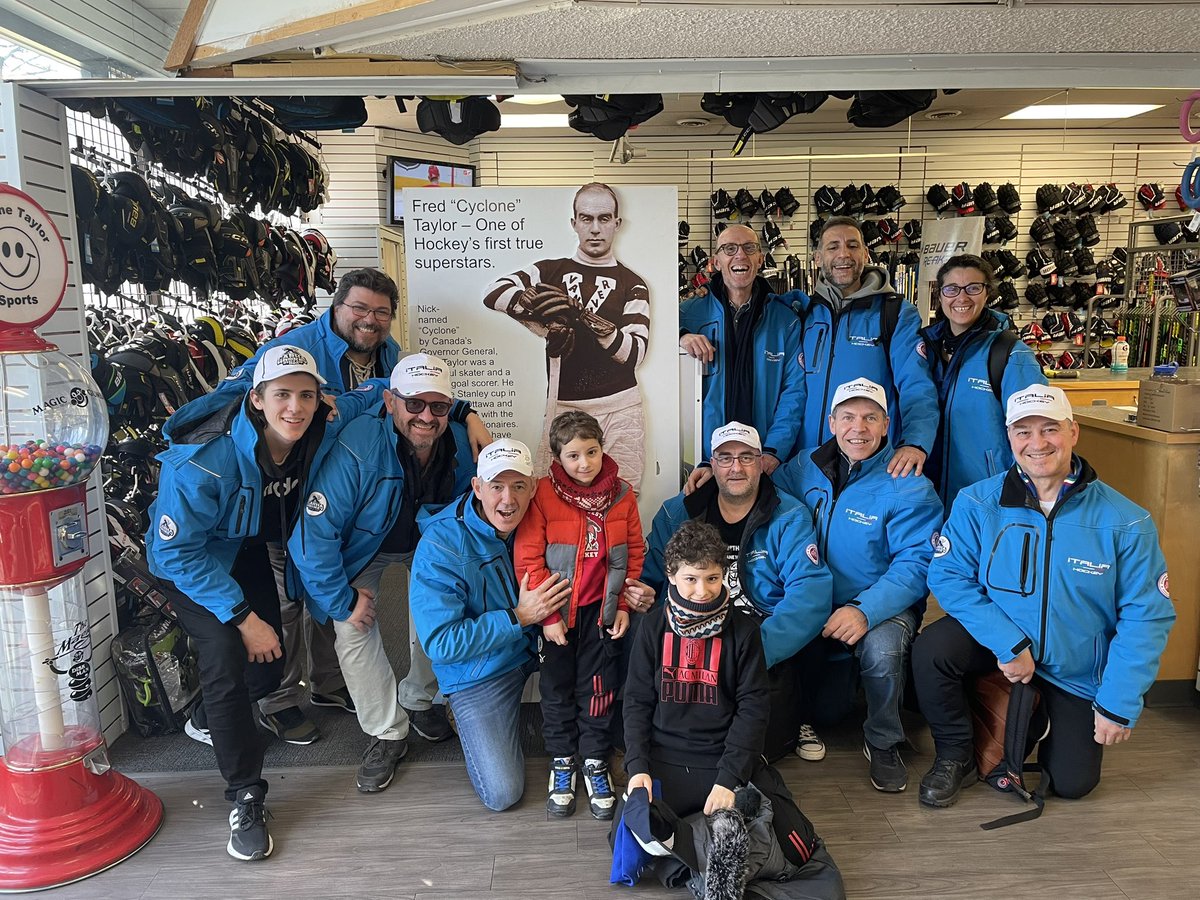 cyclonetaylor's tweet photo. Had a great visit today from Team #Italy 🇮🇹 - gearing up for the @CHWorldCup!
 
Thanks for stopping by, and best of luck in the tournament this week 😁 🏒 #chworldcup #carhaworldcup #carha https://t.co/ItJCYeyS8g