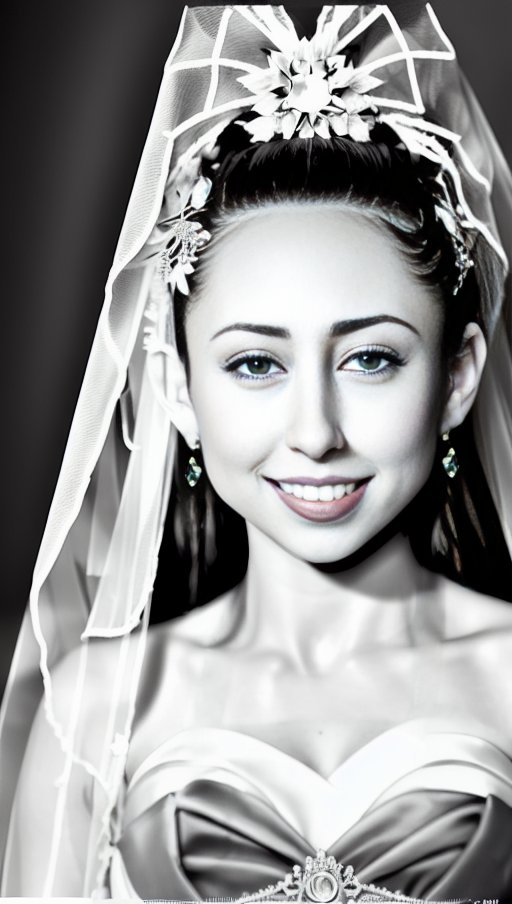 Selective coloring.

#stablediffusion  
#stablediffusionart 
#AiLust
#AIart 
#AIArtwork  
#eyes 
#beautifulgirl 
#weddingdress 
#weddingday 
#bride
#Stunning
#BeautifulWoman
#selectivecolor