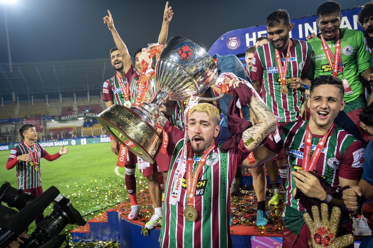 mohunbagansg's tweet photo. 💚♥️ CHAMPIONS OF INDIA 💚♥️

#ATKMohunBagan #JoyMohunBagan #আমরাসবুজমেরুন https://t.co/b1328rsYph