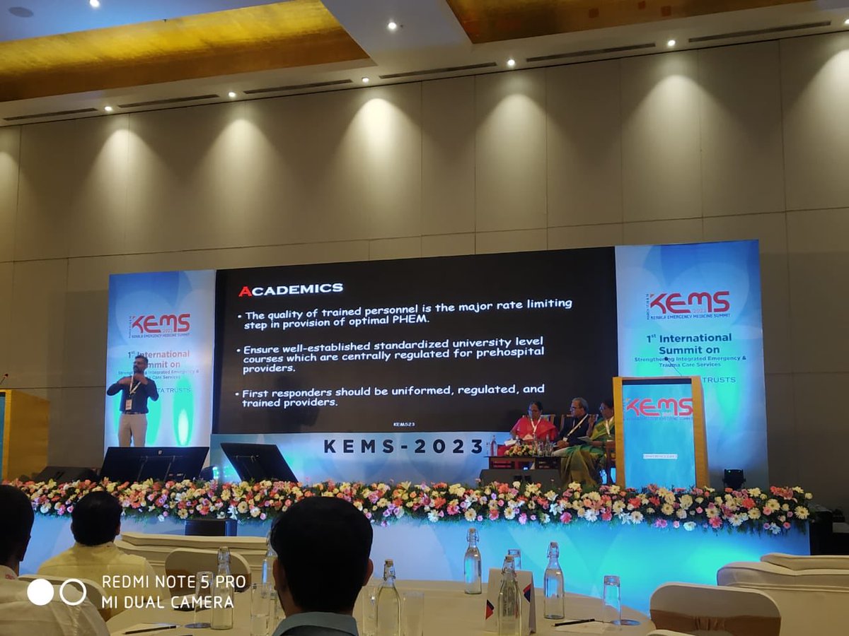 drvimalkrishnan's tweet image. Advocacy for #EMS at #KEMS23 International summit in Kerala. Spearheaded by the state govt. and inaugurated by ⁦⁦@CMOKerala⁩ ⁦@KeralaHealth⁩
Privileged to be invited as a speaker for this stellar event.⁦ #systembuilding ⁦@emaindian⁩ ⁦@indusemhealth⁩