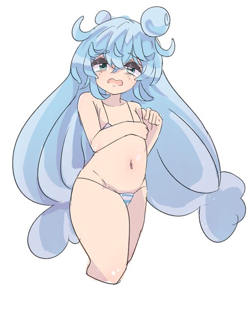 草タイプっぽいの描いたから水っぽいのも描いた(ただ緑と青なだけじゃねーかと言えばそれはそう) 