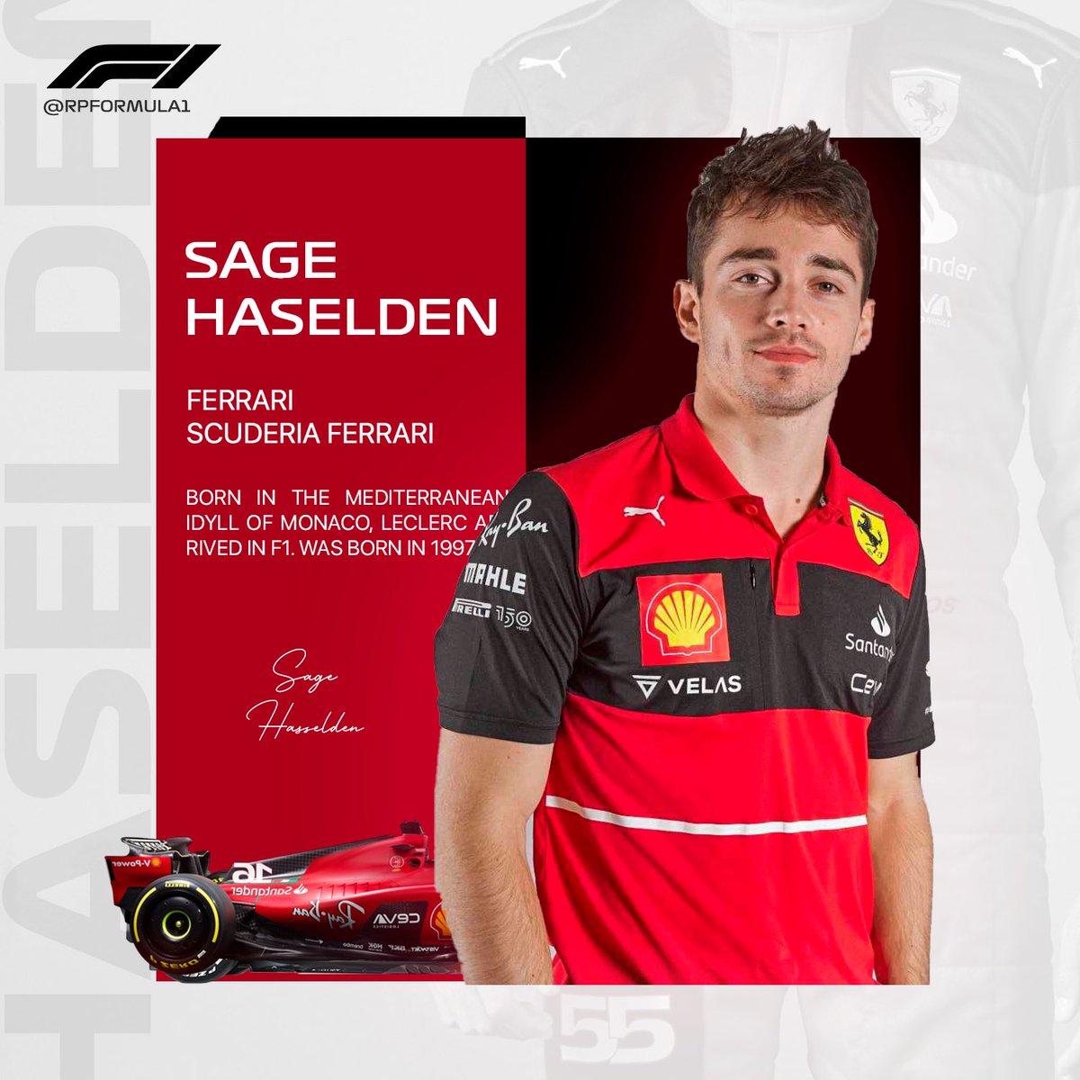 RPFormula1's tweet photo. 𝖣𝗋𝗂𝗏𝖾𝙧𝙨 | 𝖥𝟣®: 𝗦𝗰𝘂𝗱𝗲𝗿𝗶𝗮 𝗙𝗲𝗿𝗿𝗮𝗿𝗶 𝖳𝖾𝖺𝗆.

Conoce a los pilotos Sage y Lance que conforman la 𝗦𝗰𝘂𝗱𝗲𝗿𝗶𝗮 𝗙𝗲𝗿𝗿𝗮𝗿𝗶, único equipo que ha estado en todas las temporadas desde que comenzó la F1. https://t.co/kf3P3llTlq