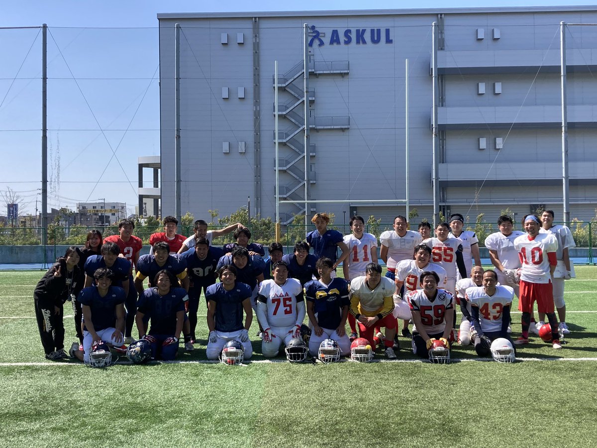本日は合同練習でした！
大阪学院さんありがとうございました！

来週は単独での練習予定です！
春の試合までもう少し！
一緒に戦ってくれるメンバー募集中！

＠ogu_phoenix 

#アメフト
#アグレッサーズ
#JPFF