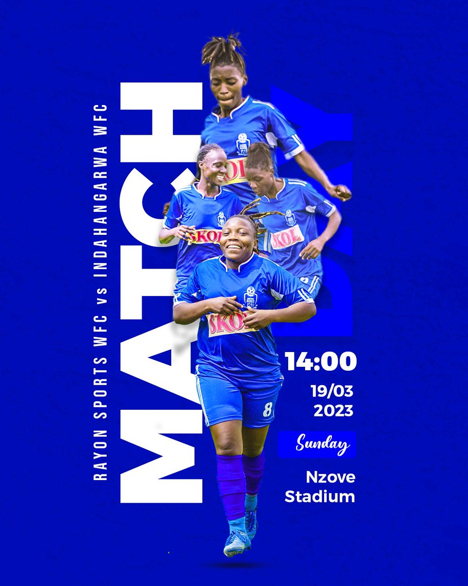 RayonSportsWFC's tweet image. It is Matchday!!!

Gura itike y'umukino ukanda *939# ku 2000 rwf uze kubasha no kwirebera umukino hagati y'ikipe y'abakozi ba Association Rayon Sports ndetse n'ikipe y'abanyamakuru @AJSPOR_official 

#Gikundiro | #OneTeamOneDream