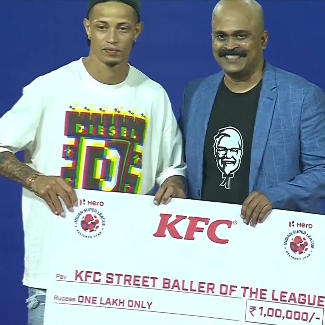 Noah Sadaoui wins the Street baller of the League 😎 #WeAreGoa #ForcaGoa #HeroISL

#IndianFootball | #HeroISLFinal | #FCGoa | #KFCIndia