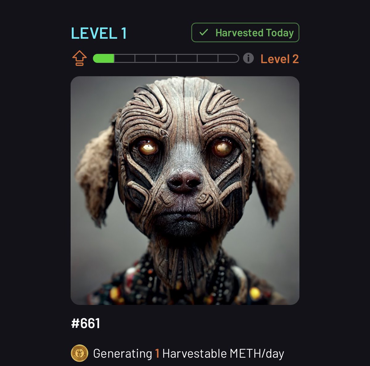 Just grabbed this <a href="/dogliens/">Dogliens</a> for the low and just in time for harvest … and it’s a species I didn’t have 

@iamnftsimon I’m forever gonna be bullish on this project my brother 💯🫡