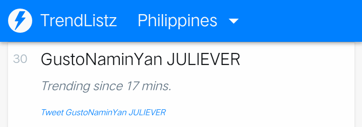 HeartyMn's tweet photo. Trending na tayo! 

GustoNaminYan JULIEVER 
AllOut JAPSundays
#AOSGustoKoYan 

@MyJaps @RAYVERCRUZ20 
@AllOutSundays7 https://t.co/oCiG9qp3l2
