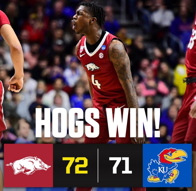 Cosmos_Crypto24's tweet photo. #Arkansas dominates and secures a spot with an epic win against #Kansas!💥🏀 Way to go, #Hogs💪🏀

Double the fun and action😍Try #sportsbetting here💸👉https://t.co/WtuYOTLupQ

#MarchMadness #HOGS #Arkansas #MarchMadnessMBB #NCAAMensbasketball #cryptocasino #metamask #web3casino https://t.co/QlGlObROXV