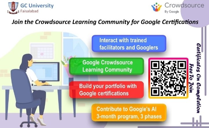 crowdsourceGcuf's tweet image. 𝐀𝐭𝐭𝐞𝐧𝐭𝐢𝐨𝐧 𝐆𝐂𝐔𝐅 𝐒𝐭𝐮𝐝𝐞𝐧𝐭𝐬!
𝗔𝗿𝗲 𝘆𝗼𝘂 𝗿𝗲𝗮𝗱𝘆 𝘁𝗼 𝗲𝗻𝗵𝗮𝗻𝗰𝗲 𝘆𝗼𝘂𝗿 𝘀𝗸𝗶𝗹𝗹𝘀 ?
𝑺𝒊𝒈𝒏𝑼𝒑 &amp;amp; 𝑮𝒆𝒕 𝑺𝒕𝒂𝒓𝒕𝒆𝒅: forms.gle/6BthvvNaCju27i…

For more information: 
M Umair Khalid
03018599810